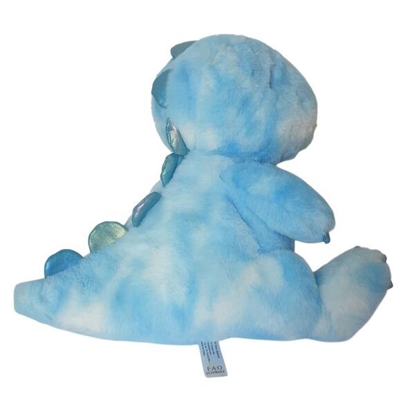 FAO Schwarz Light-Up Dinosaur Roar Sounds Blue Plush 14" Soft Stuffed Animal - Picture 8 of 10